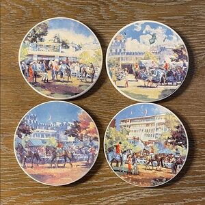 Set of 4 Monmouth Park Racetrack Drink Coasters
